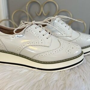 Retro Vintage style Women's White Oxford Shoes sz 8.5